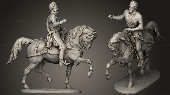 Статуэтки известных личностей (Генрих IV шевалье, STKC_0302) 3D модель для ЧПУ станка